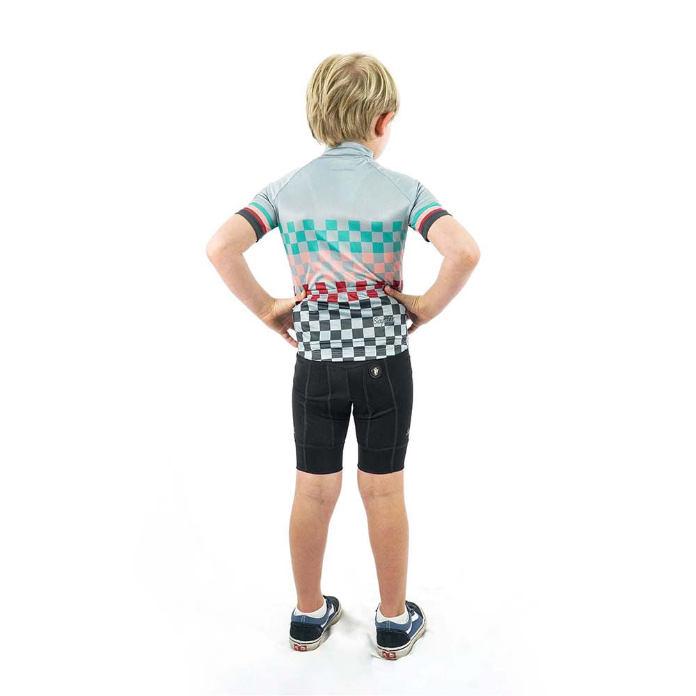 CAMISA CICLISMO MANGA CORTA SQUARES PARA NIÑOS