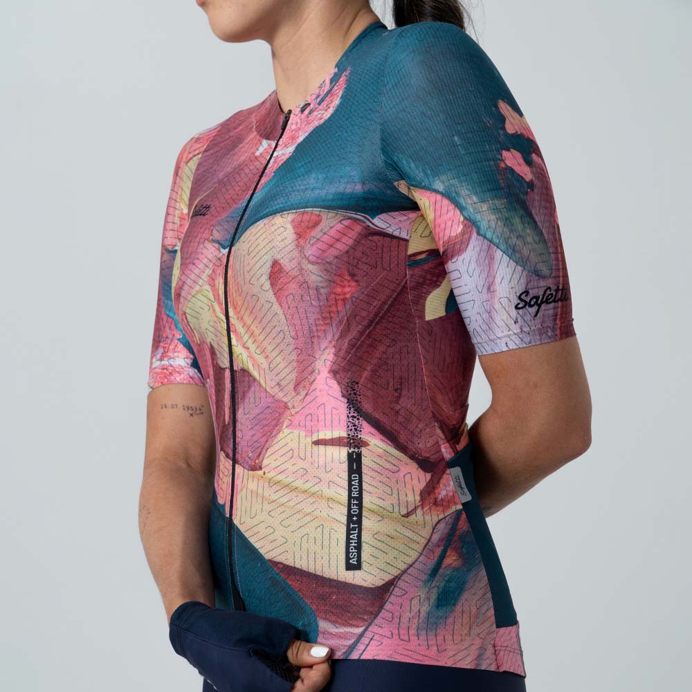 CAMISA CICLISMO MANGA CORTA OLIO PARA MUJER