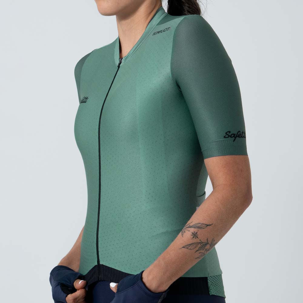 CAMISA CICLISMO MANGA CORTA CADET BLUE PARA MUJER