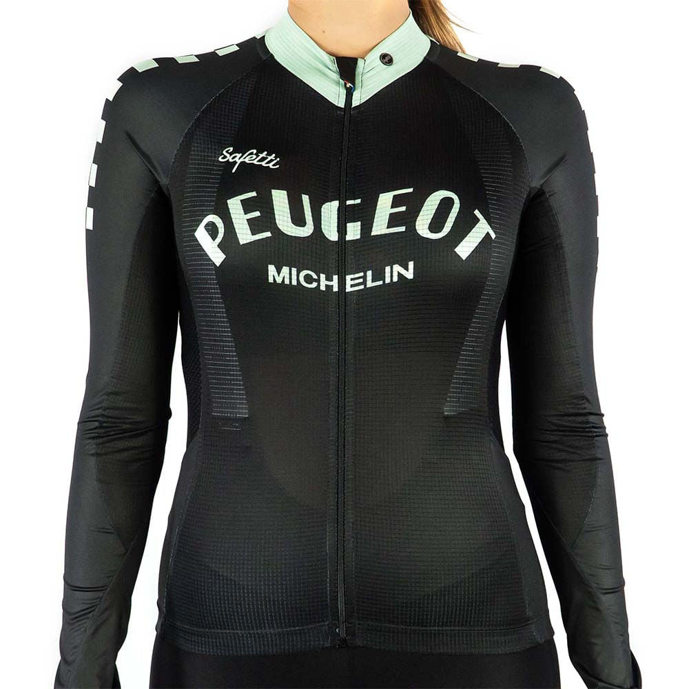 CAMISA CICLISMO MANGA LARGA PEUGEOT BLACK PARA MUJER