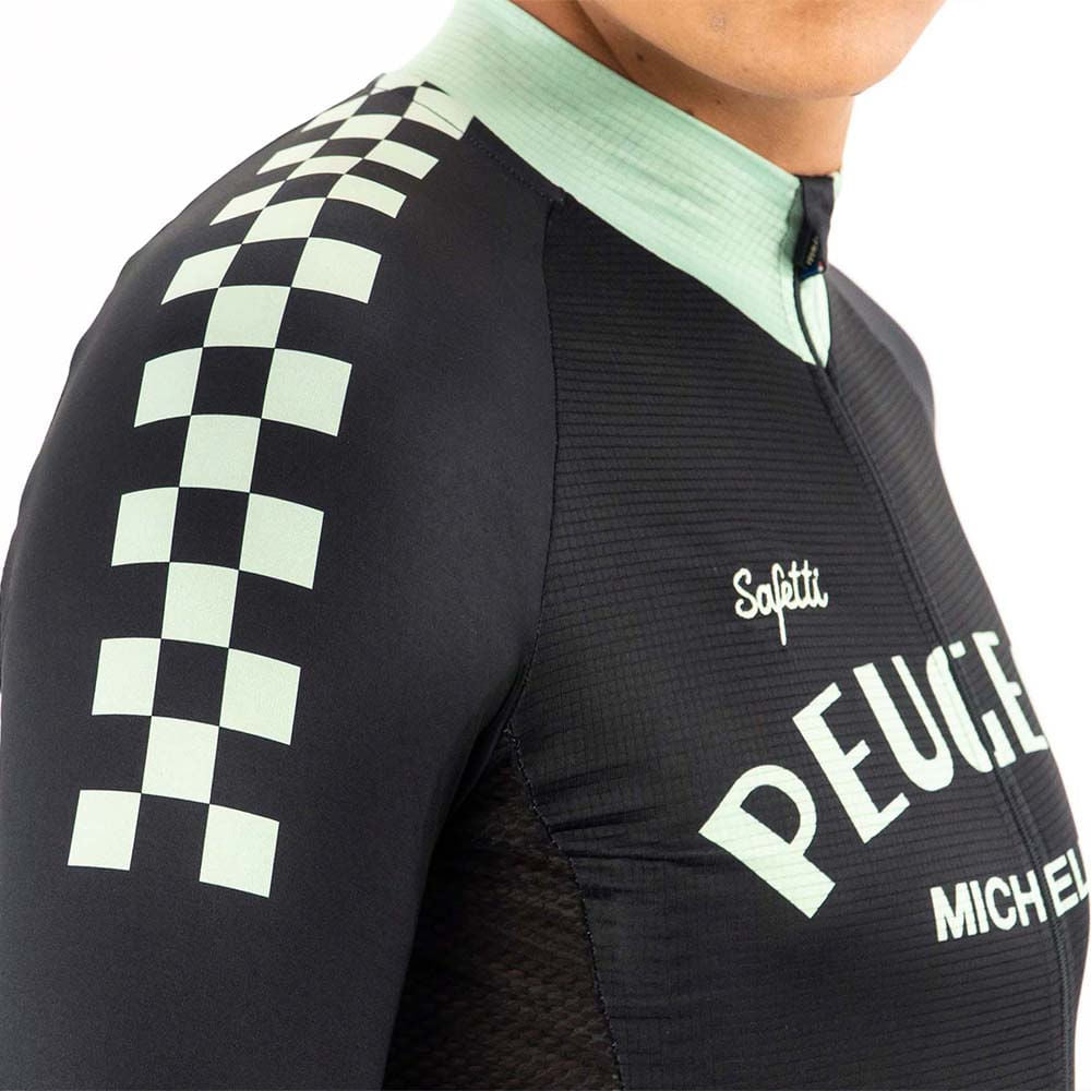 CAMISA CICLISMO MANGA CORTA PEUGEOT BLACK PARA HOMBRE