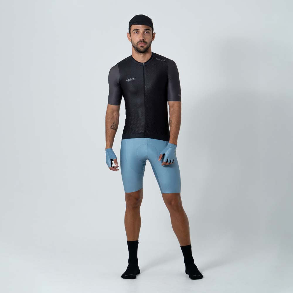 CAMISA CICLISMO MANGA CORTA NERO PARA HOMBRE