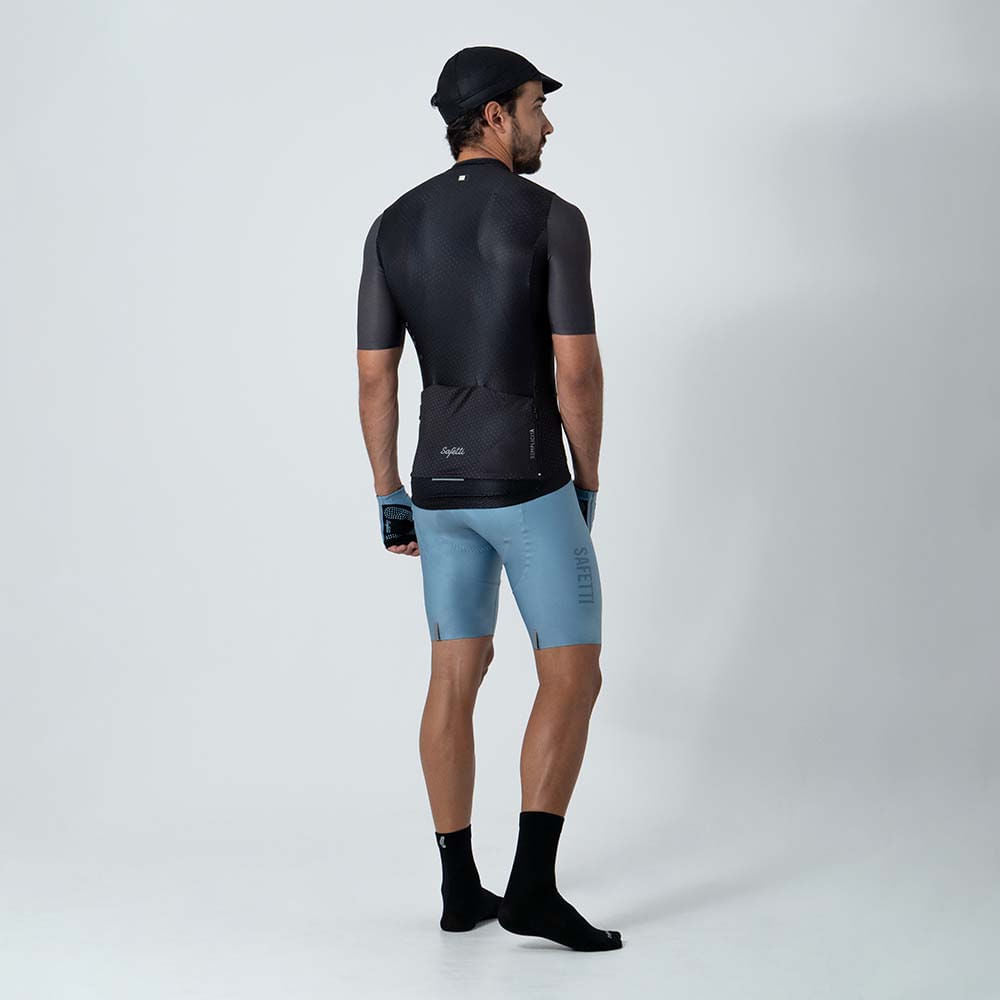 CAMISA CICLISMO MANGA CORTA NERO PARA HOMBRE