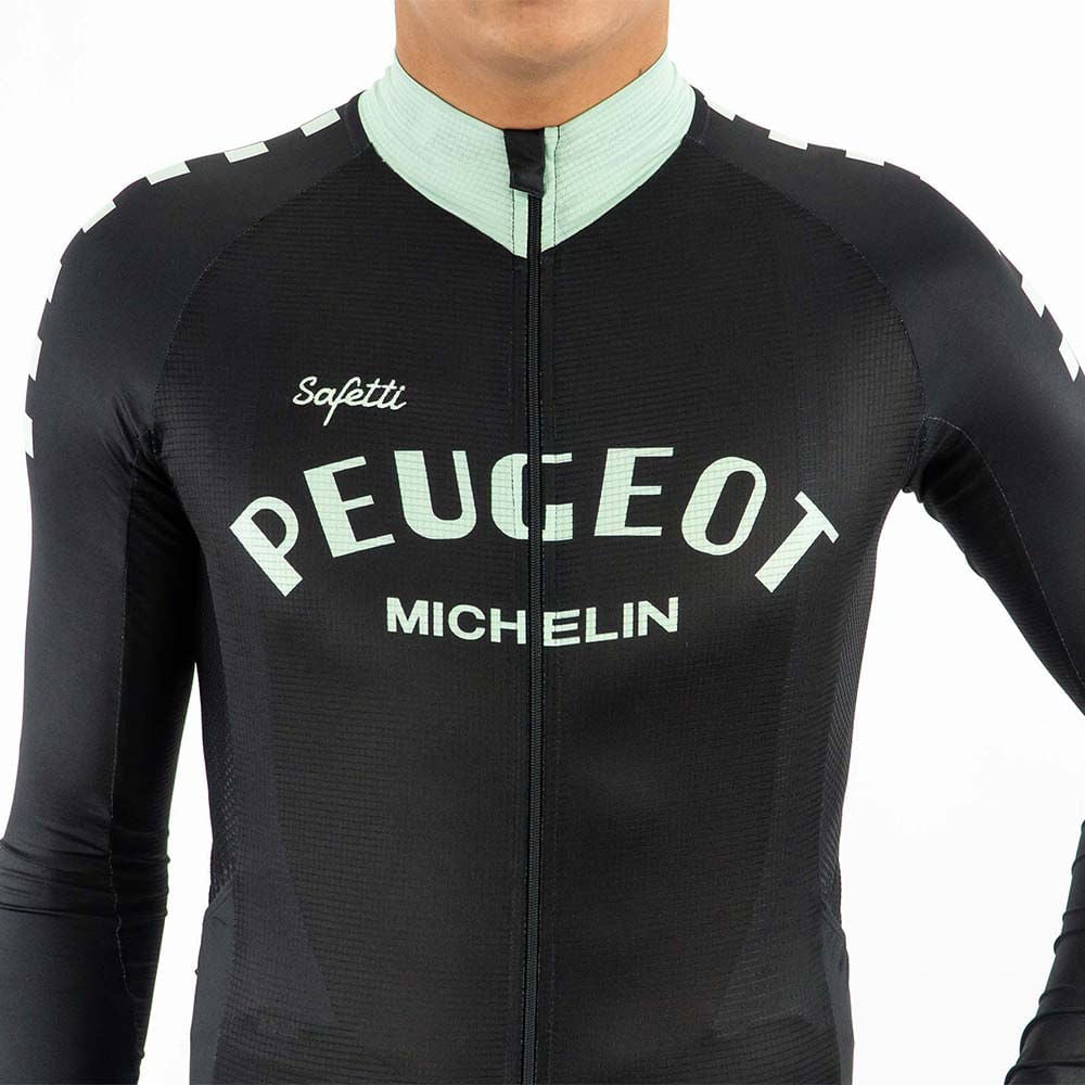 CAMISA CICLISMO MANGA LARGA PEUGEOT BLACK PARA HOMBRE