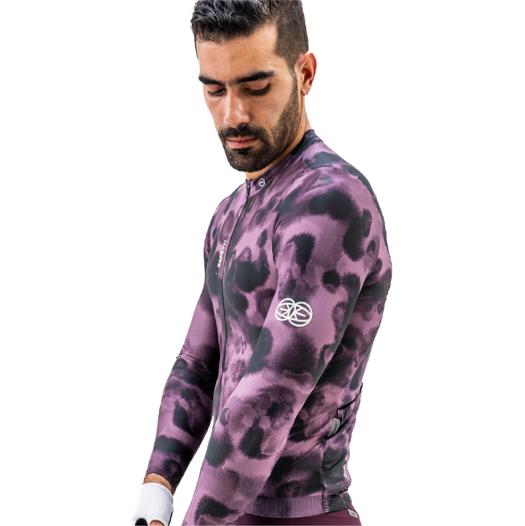 CAMISA CICLISMO MANGA LARGA TIDE CIRUELA PARA HOMBRE