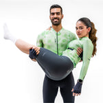 CAMISA CICLISMO MANGA LARGA TIDE VERDE PARA MUJER