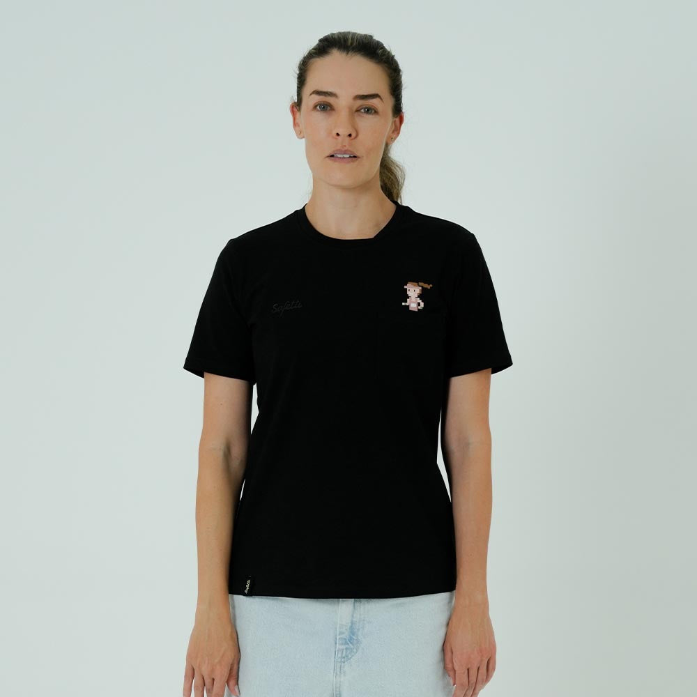 CAMISETA LIFESTYLE EVO NERO PARA MUJER– Safetti