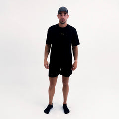 CAMISETA LIFESTYLE MANGA CORTA ROAM OVERSIZE BLACK PARA HOMBRE