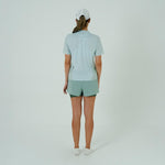 CAMISETA RUNNING MANGA CORTA PRO 405 AZUL CLARO PARA MUJER