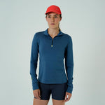CAMISETA RUNNING MANGA LARGA ACTIVE BLUE PARA MUJER