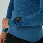 CAMISETA RUNNING MANGA LARGA ACTIVE BLUE PARA HOMBRE