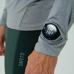 CAMISETA RUNNING MANGA LARGA ACTIVE GRAY PARA HOMBRE