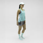 CAMISETARUNNING MANGA SISA SKYBLUE AZUL CLARO PARA MUJER