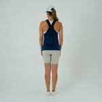 CAMISETA RUNNING MANGA SISA PACELINE AZUL OSCURO PARA MUJER