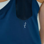 CAMISETA RUNNING MANGA SISA PACELINE AZUL OSCURO PARA MUJER