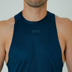 CAMISETA RUNNING MANGA SISA PACELINE AZUL OSCURO PARA HOMBRE