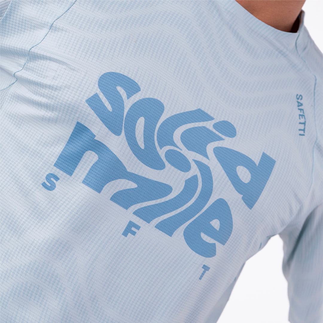 CAMISETA RUNNING MANGA CORTA PRO 405 AZUL CLARO PARA HOMBRE