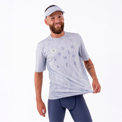 CAMISETA RUNNING MANGA CORTA PRO 405 GRIS CLARO PARA HOMBRE