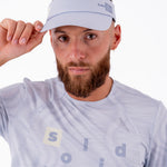 CAMISETA RUNNING MANGA CORTA PRO 405 GRIS CLARO PARA HOMBRE