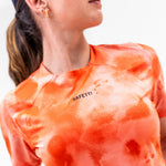 CAMISETA RUNNING MANGA CORTATIDE SALMON PARA MUJER
