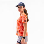 CAMISETA RUNNING MANGA CORTATIDE SALMON PARA MUJER