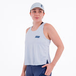 CAMISETA RUNNING MANGA SISA LEVIT AZUL CLARO PARA MUJER