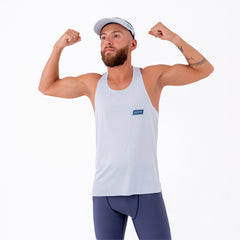CAMISETA RUNNING MANGA SISA LEVIT AZUL CLARO PARA HOMBRE