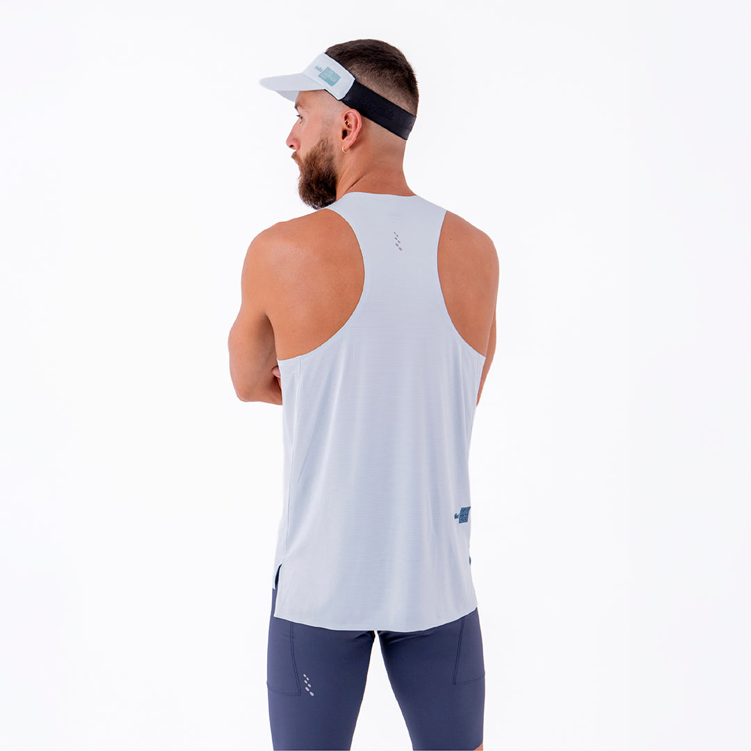 CAMISETA RUNNING MANGA SISA LEVIT AZUL CLARO PARA HOMBRE