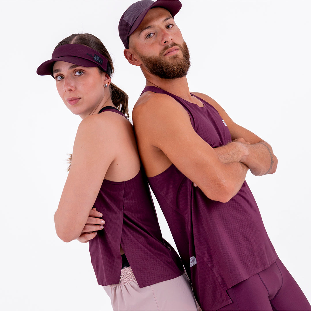 CAMISETA RUNNING MANGA SISA LEVIT CIRUELA PARA MUJER