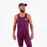 CAMISETA RUNNING MANGA SISA LEVIT CIRUELA PARA HOMBRE