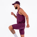 CAMISETA RUNNING MANGA SISA LEVIT CIRUELA PARA HOMBRE