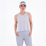 CAMISETA RUNNING MANGA SISA LEVIT GRIS CLARO PARA MUJER