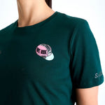 CAMISETA LIFESTYLE MANGA CORTA CASQUETE PARA MUJER