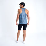 CAMISETA RUNNING MANGA SISA ENGRAVED BLUE PARA HOMBRE