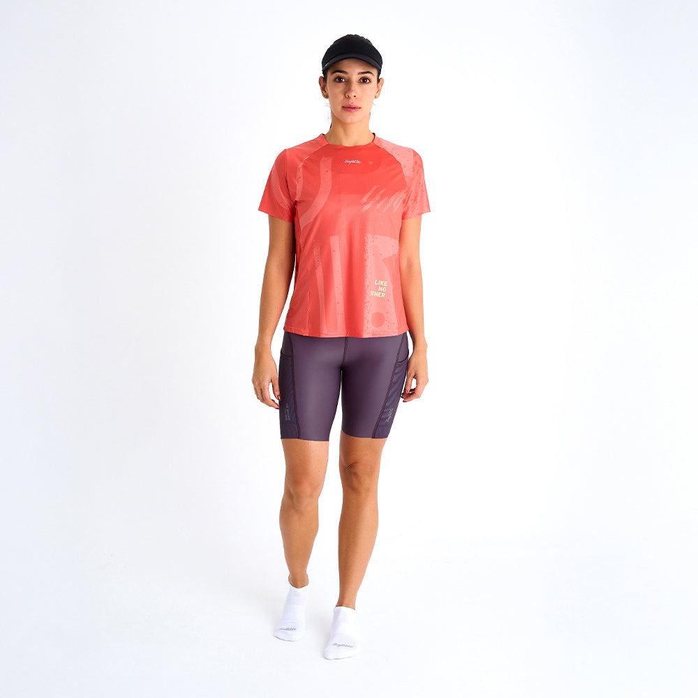 CAMISETA RUNNING/PADEL MANGA CORTA CORALPARA MUJER