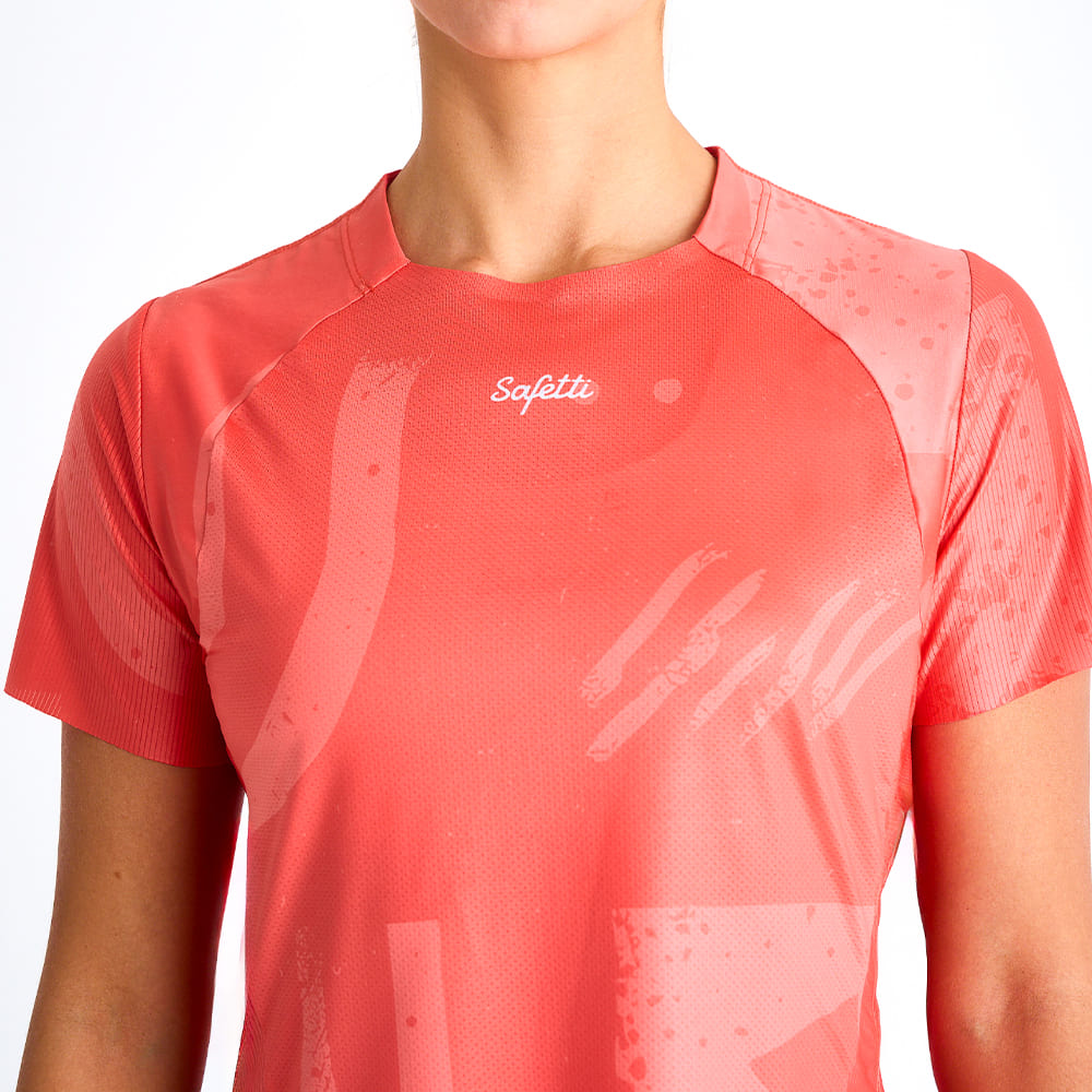 CAMISETA RUNNING/PADEL MANGA CORTA CORALPARA MUJER