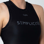 CAMISA CICLISMO MANGA SISA WIND NERO PARA MUJER