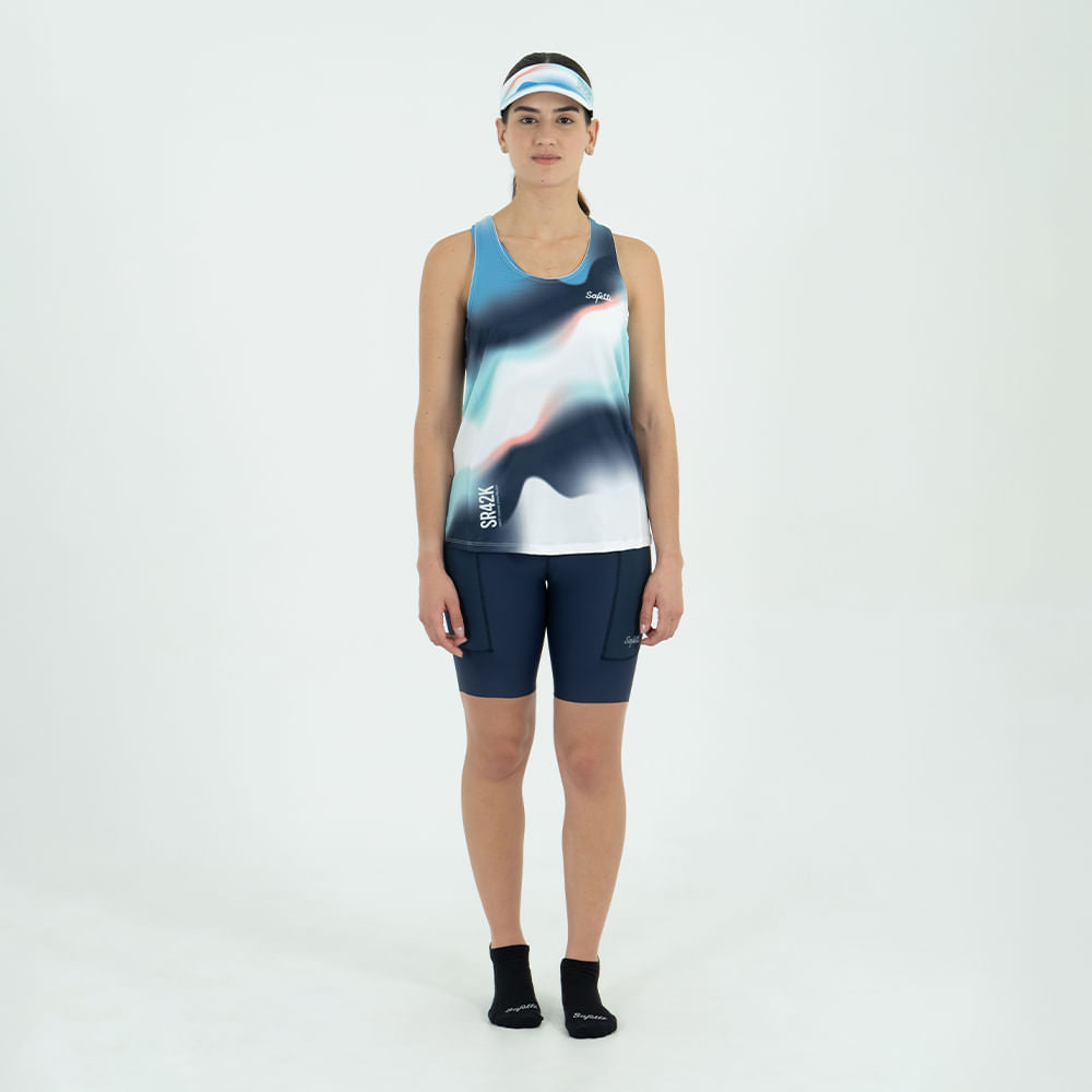 CAMISETA RUNNING MANGA SISA AURORA BLUE PARA MUJER