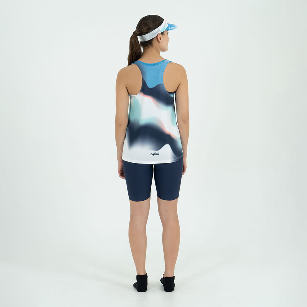 CAMISETA RUNNING MANGA SISA AURORA BLUE PARA MUJER