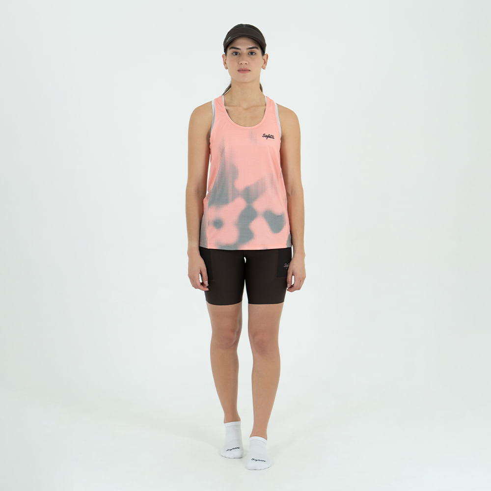 CAMISETA RUNNING MANGA SISA DIFFUSE SALMON PARA MUJER