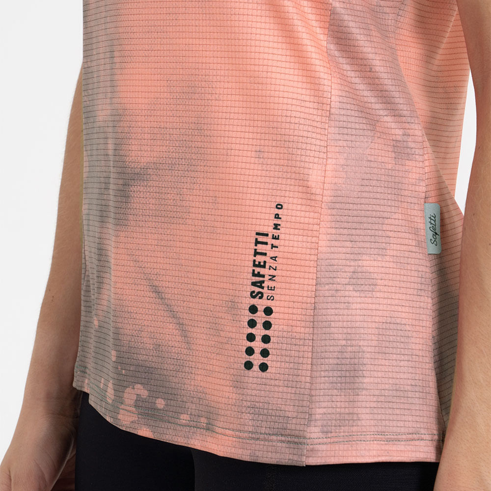 CAMISETA RUNNING MANGA CORTA MOISTURE CORAL PARA MUJER