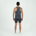 CAMISETA RUNNING MANGA SISA GRUNGE GRAY PARA HOMBRE