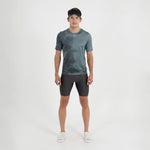 CAMISETA RUNNING MANGA CORTA SICILIA MOISTURE GRAY PARA HOMBRE