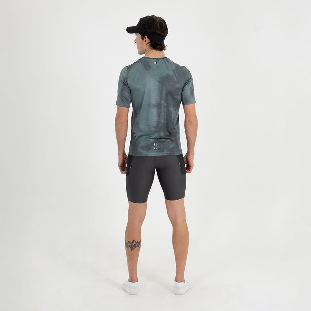 CAMISETA RUNNING MANGA CORTA SICILIA MOISTURE GRAY PARA HOMBRE