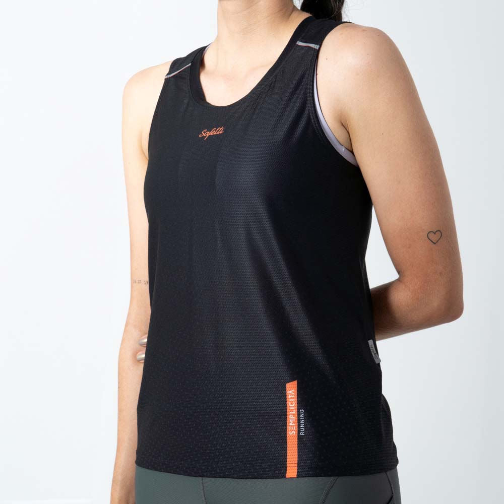 CAMISETA RUNNING MANGA SISA SWIFTDRY NERO PARA MUJER