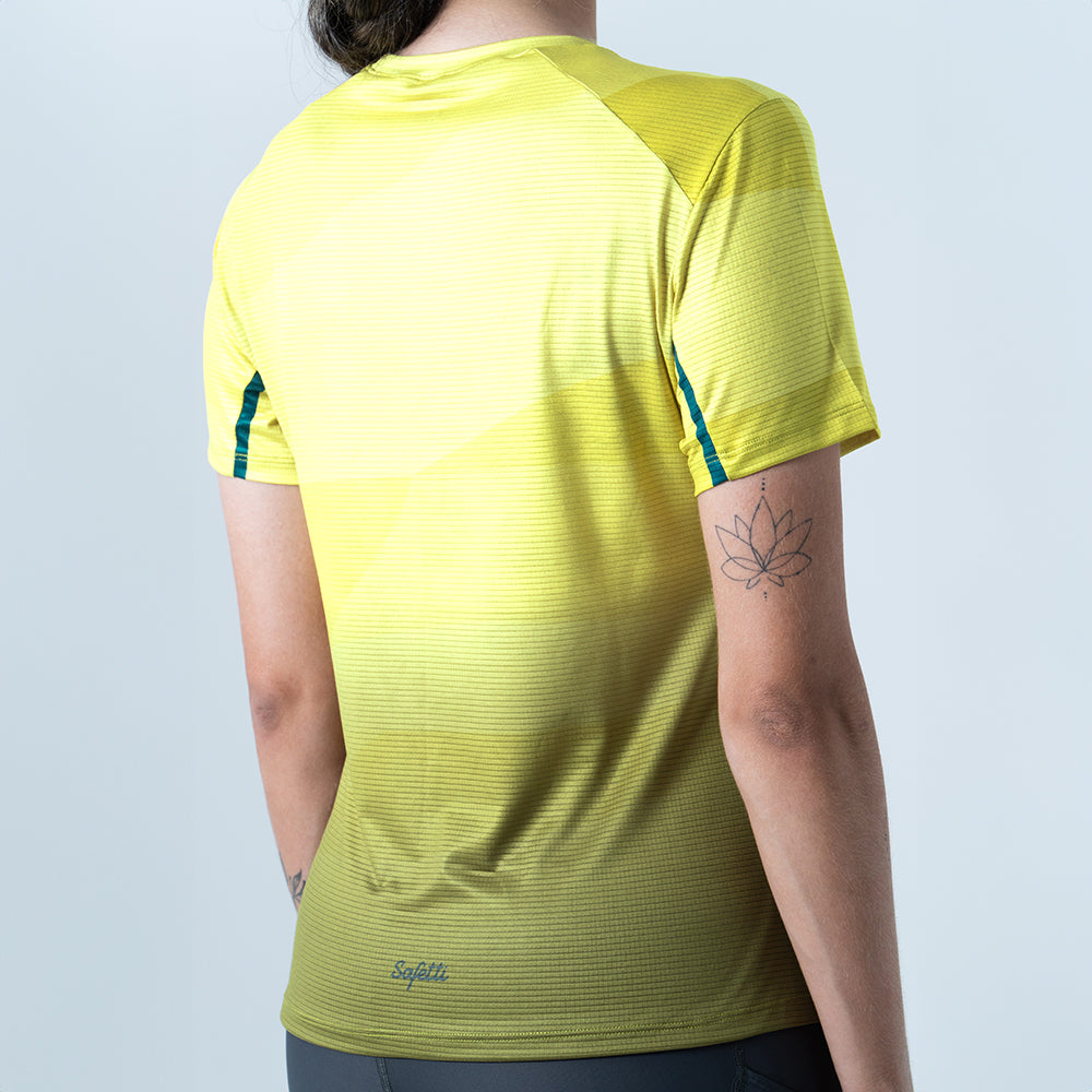 CAMISETA RUNNING MANGA CORTA LIMA PARA MUJER