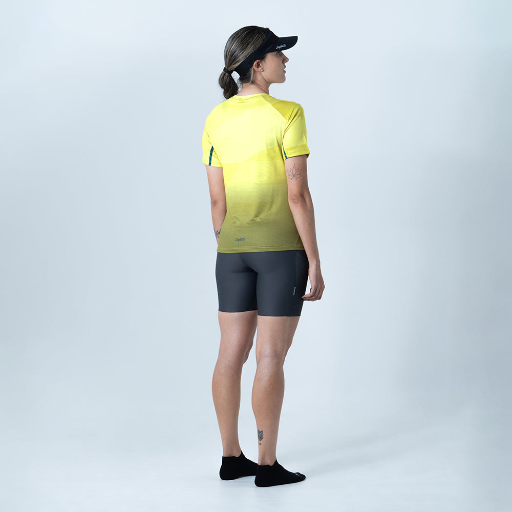 CAMISETA RUNNING MANGA CORTA LIMA PARA MUJER