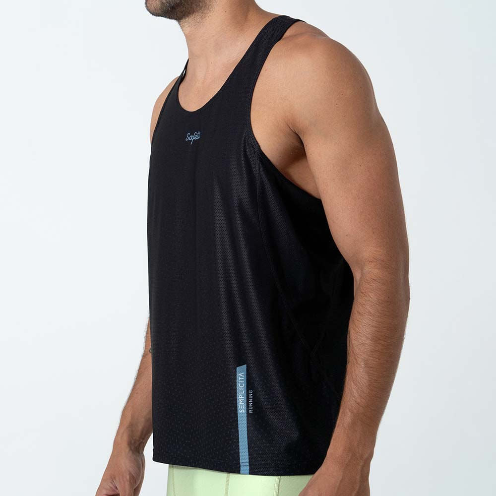 CAMISETA RUNNING MANGA SISA COOLMOTION NERO PARA HOMBRE