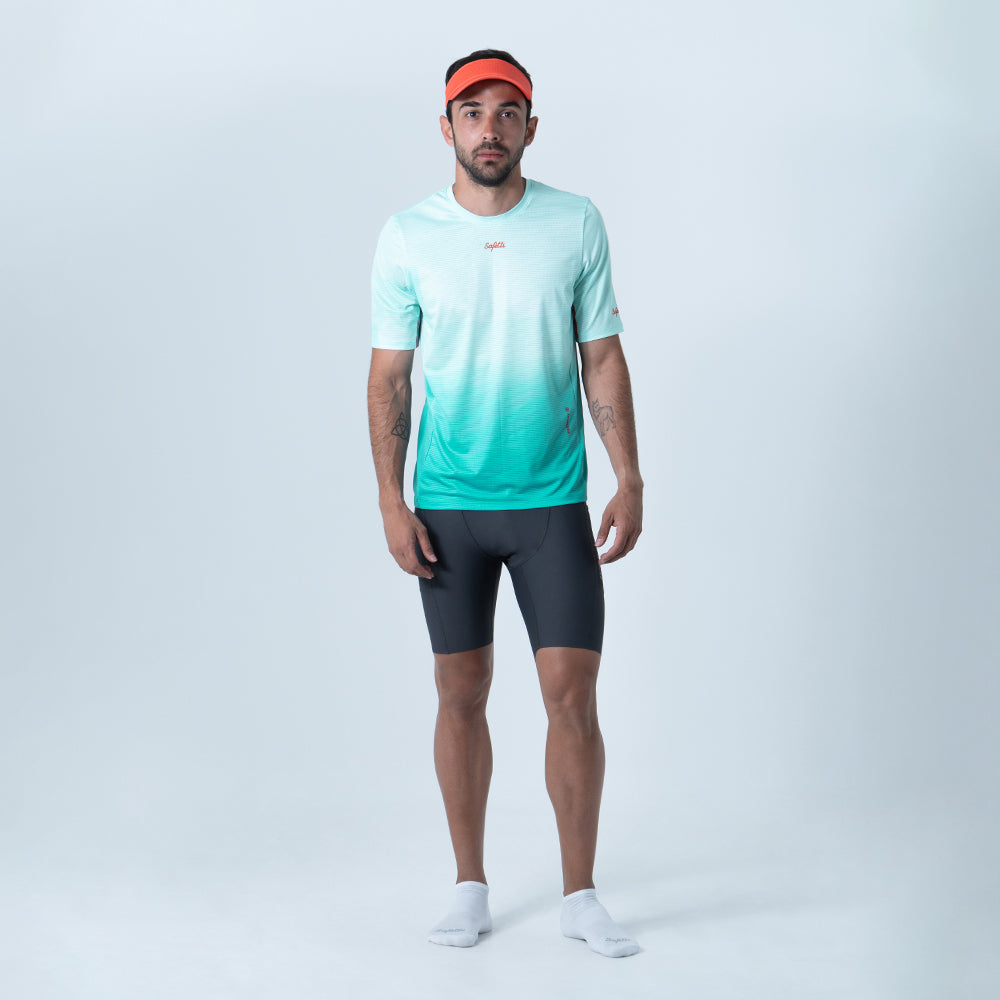 CAMISETA RUNNING MANGA CORTA AQUA PARA HOMBRE