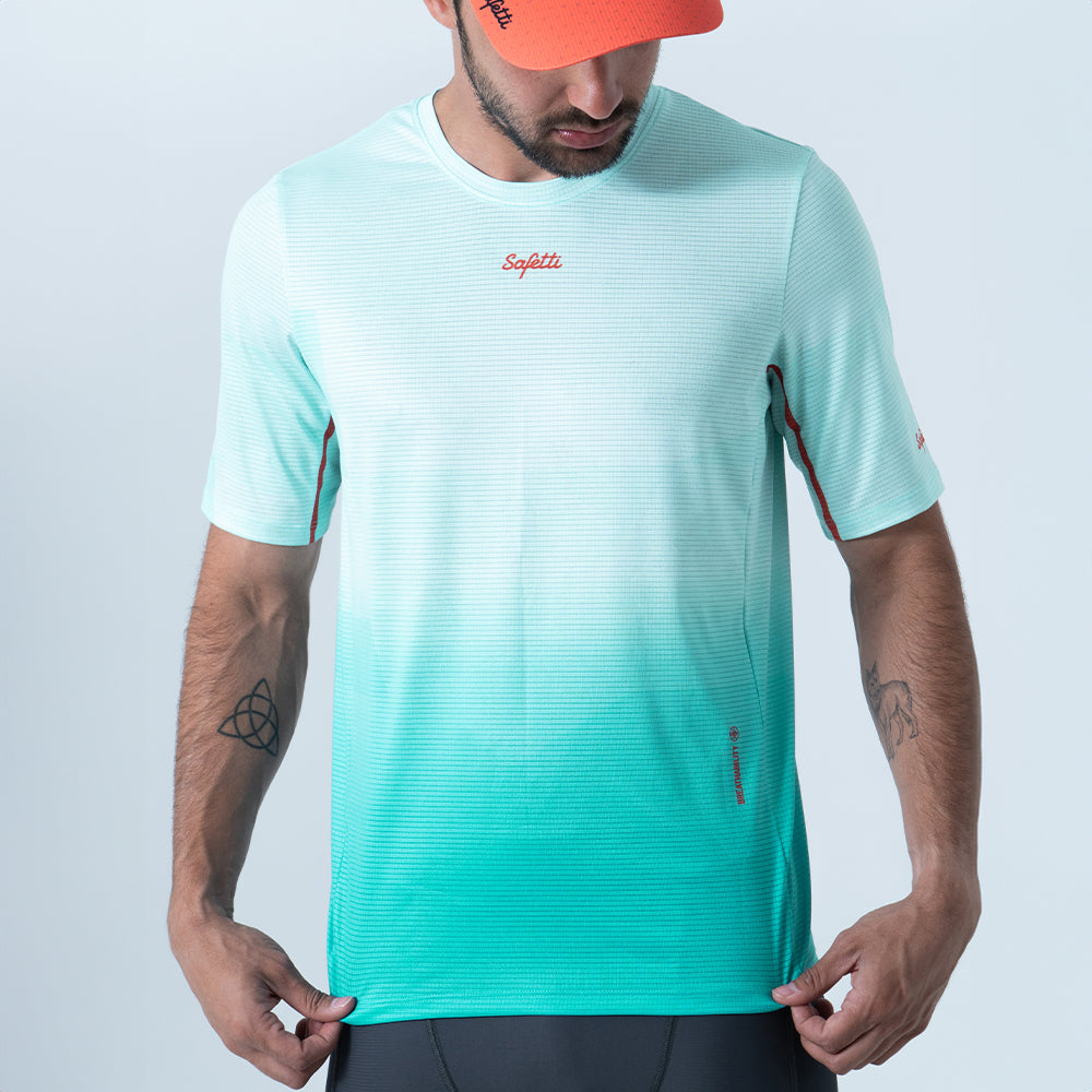 CAMISETA RUNNING MANGA CORTA AQUA PARA HOMBRE